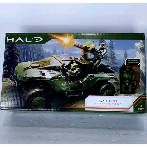 Halo Warthog with Master Chief Action Figure Halo Infinite UNSC Brand NEW - Picture 1 of 8